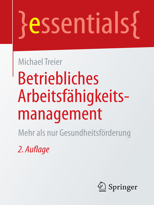 Title details for Betriebliches Arbeitsfähigkeitsmanagement by Michael Treier - Available